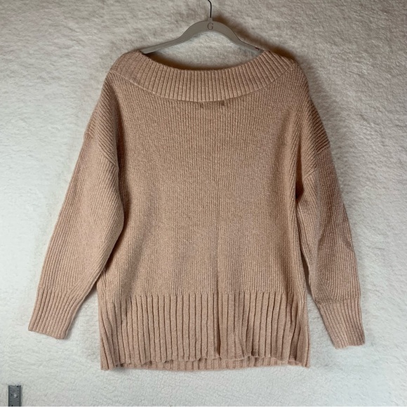 CHELSEA28 Women's Pink‎ Ribbed Off Shoulder Sweater Size Large NWT 5481 - Picture 3 of 8